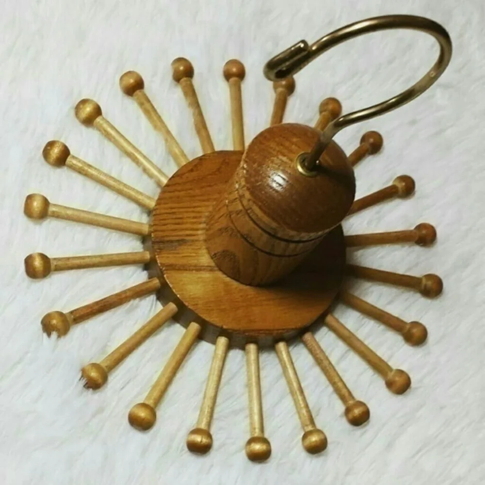 Vintage Oak Railed Tie Hanger